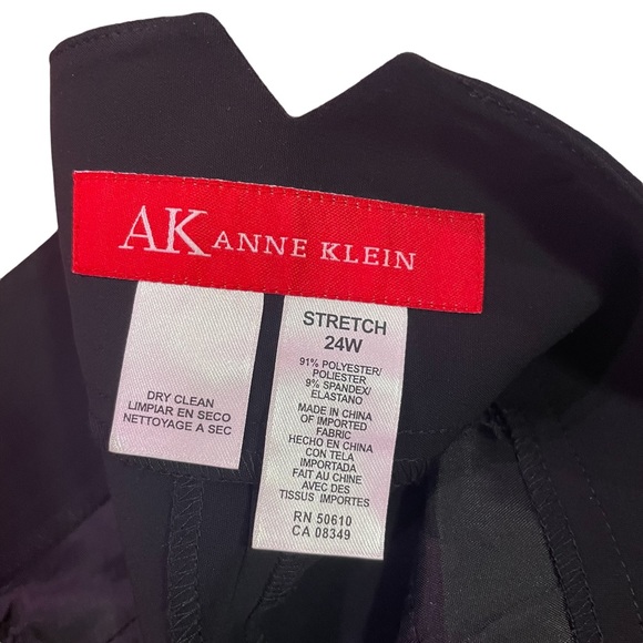 AK ANNE KLEIN NWT PLUS SIZE CONCORD BLACK PANTS STRETCH 24W - Picture 4 of 15